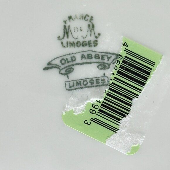 Limoges France Old Abbey Dinner Plate With Gold Greek Key Design Set of 4 - Picture 8 of 9